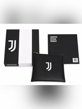 Juventus Black Leather Wallet Pouch Set – Official Product – New w/ Box